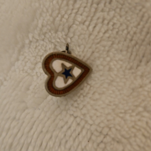 Vintage WWII 1940s Sterling Enamel Sweetheart Pin - Picture 2 of 4